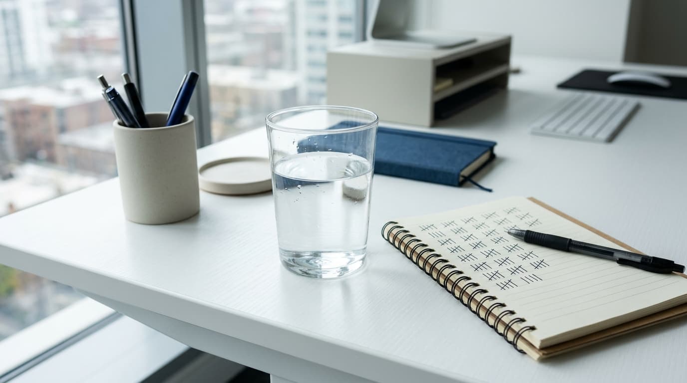 Hoeveel water drinken per dag, en hoeveel op het werk?